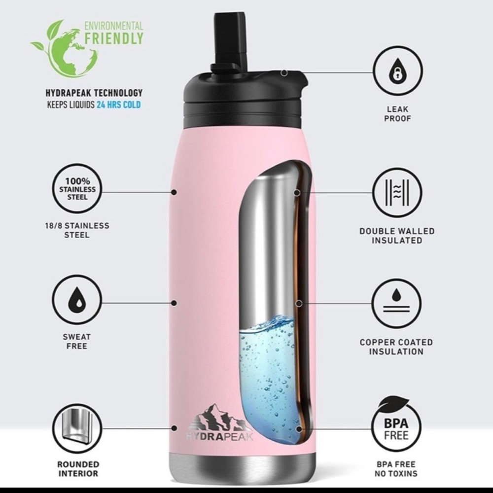HYDRAPEAK 32 OZ Insulated Water Bottle
